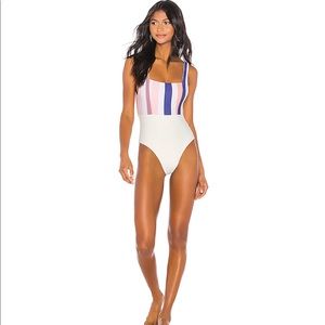 Tularosa Mack one piece in Rainbow Stripe